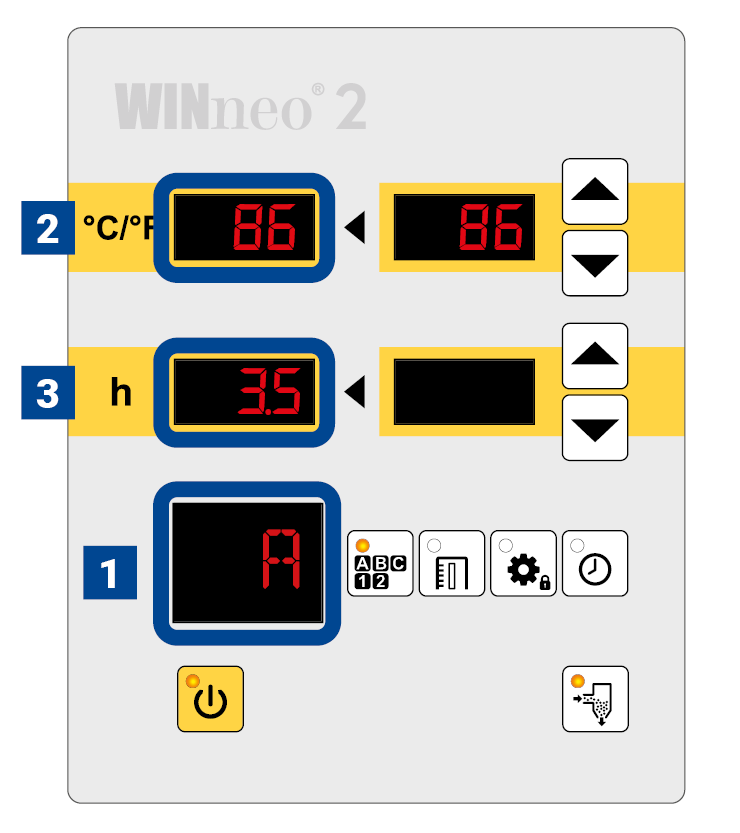 WINneo2 control panel Large-scale main displays