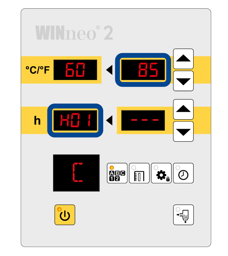 WINneo2 control panel Overdrying protection