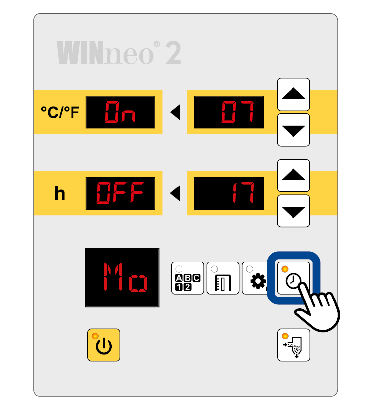 WINneo2 control panel Week timer
